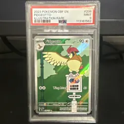 2023 POKEMON OBF EN-OBSIDIAN FLAMES ILLUSTRATION RARE #208 PIDGEOTTO PSA 9 - Image 1