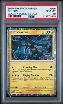 Pokemon ZEKROM ex Paradox Rift Stamped Promo Black Kyurem Box #066 ENG ~ PSA 10 - Image 1