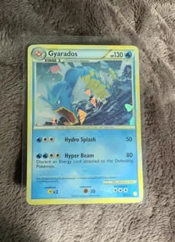 2010 Pokemon Gyarados HeartGold SoulSilver Cracked Ice Holo 4/123 - Image 1