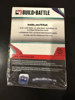 New Build & Battle Box: 4 Pokemon TCG: Scarlet & Violet Booster Packs (Damaged) - Image 4