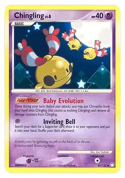 Moderately Played Chingling - 42/123 - Uncommon Pokemon Mysterious Treasures - Image 1