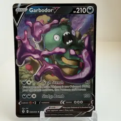 Garbodor V 100/203 Ultra Rare Holo SWSH07: Evolving Skies NM Pokemon - Image 1