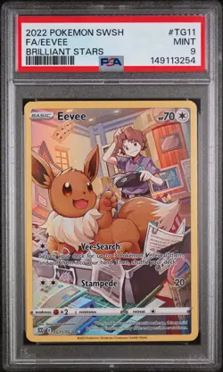 Pokemon TCG Eevee TG11/TG30 Brilliant Stars Trainer Gallery PSA 9 - Image 1