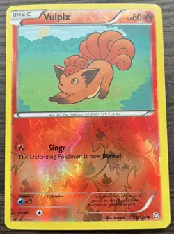 Vulpix 18/124 Pokemon TCG Black & White Dragons Exalted Reverse Holo LP - Image 1