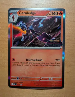 Ceruledge (Prerelease) 014 ME: Mega Evolution Promo Pokemon NM Holo - Image 1