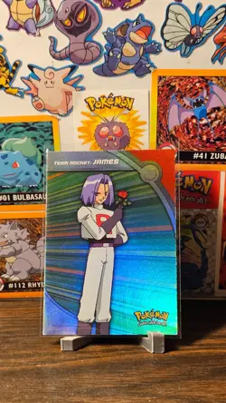 2000 Topps Pokemon Series 3 #HV4 Heroes Villains Team Rocket: James Rainbow Foil - Image 1