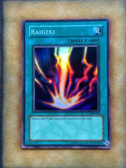 Yugioh Raigeki LOB-053 Super Rare Original Print NM - Image 1