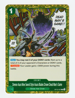 One Piece Demon Aura Nine Sword Style OP12 #037 Legacy of the Master - Image 2
