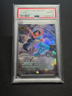 2025 Disney Lorcana EN 9 - Jasmine Fearless Princess Enchanted PSA 10 #240 - Image 1