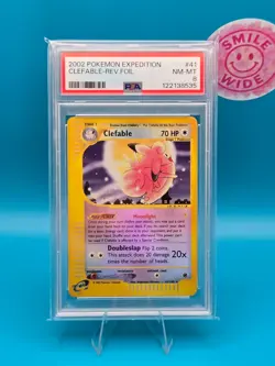 PSA 8 - 2002 Pokemon Expedition, Clefable-Reverse Foil - Image 1