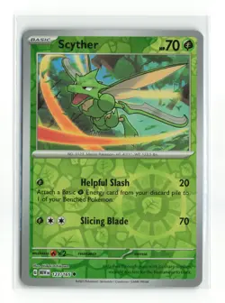 SCYTHER 123/165 151 REVERSE HOLO POKEMON TCG NM-LP - Image 1