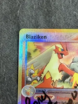 Blaziken 3/109 Ruby and Sapphire Reverse Holo AUTO Gary “King Pokemon” NM- - Image 4