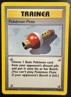 Pokemon Flute 86/102 Uncommon Base Set Pokemon MP - Image 1