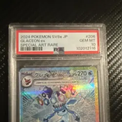 Pokemon SV8a Terastal Fest Ex Glaceon ex #206 Special Art Rare Holo PSA 10 - Image 2