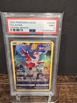 PSA 9 2023 POKEMON SWORD AND SHIELD CROWN ZENITH FULL ART/LATIAS GG20 - Image 1