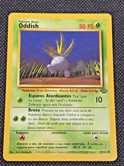 1999 Jungle 58/64 Oddish Pokemon Portuguese LP -- L15 - Image 1
