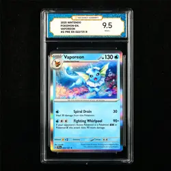 TQG 9.5 MINT+ 2025 Pokemon ENG Vaporeon 022/131 R - Image 1