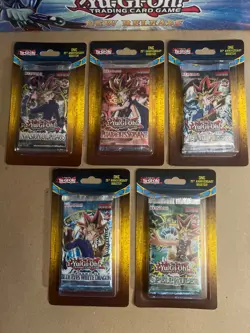 Yugioh 25th Anniversary Blister pack set LOB MRD SRL PSV IOC Legend of Blue Eyes - Image 1