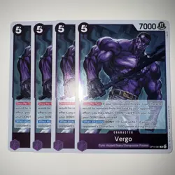 One Piece TCG OP14-061 Vergo X4 Playset Card Game CCG English - Image 1