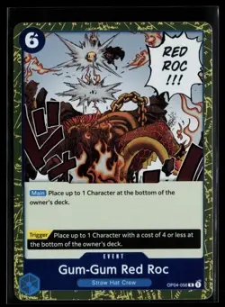 One Piece TCG Kingdoms of Intrigue #OP04-056 Gum-Gum Red Roc - Image 1