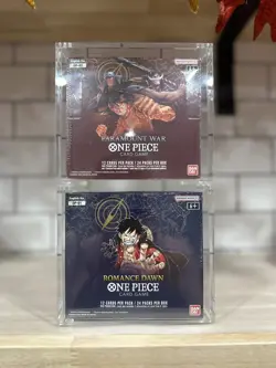 One Piece Booster Box Acrylic Case Magnetic Lid US seller BLUE BOTTOM & RED - Image 3