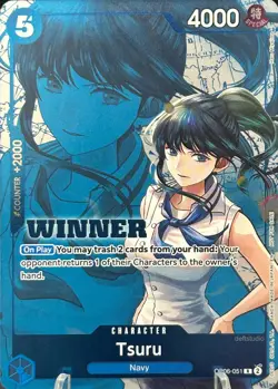 • Tsuru • OP06-051 Full Art Foil Winner Pack 2025 Vol. 4 One Piece TCG NM - Image 1