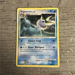 Pokemon Vaporeon 34/100 Majestic Dawn 90 HP Stage 1 Rare English 2008 Card - Image 1