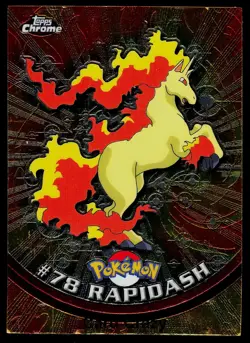 Rapidash #78 - Topps Chrome Series 1 Pokemon Card Played - Image 1