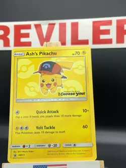 Pokemon Pikachu TCG Ash's SM111 Sun & Moon Holo Card 2017 Pikachu Project - NM - Image 2