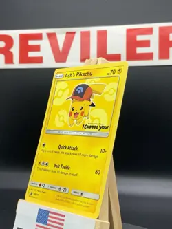 Pokemon Pikachu TCG Ash's SM111 Sun & Moon Holo Card 2017 Pikachu Project - NM - Image 3