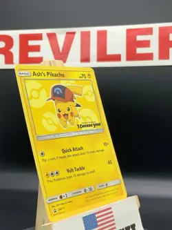 Pokemon Pikachu TCG Ash's SM111 Sun & Moon Holo Card 2017 Pikachu Project - NM - Image 5