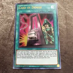 Card of Demise - DUPO-EN050 - Ultra Rare 1st Ed Yugioh - LP - Image 1