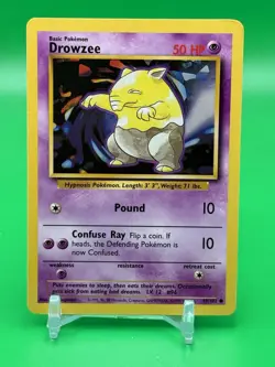Pokemon TCG Drowzee Base Set 49/102 Unlimited Common Card WOTC Played LP F5 - Image 1