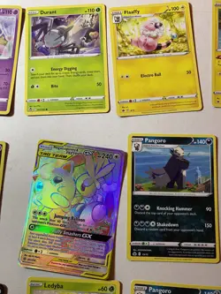 Pokemon TCG 17 Card Bundle job lot free tin 2 x art cards in great condition - Image 3