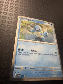 Pokemon 151 Squirtle SVP 048 Holo Black Star Promo - Card T02 - Image 2
