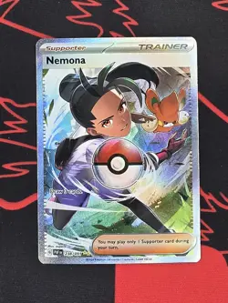 Nemona 238/091 Sv: Paldean Fates SIR -Holo Pokemon Card Near Mint Condition - Image 1