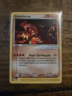 Pokemon Groudon ex Promo 002 Nintendo 120 HP Major Earthquake English TCG Card - Image 1