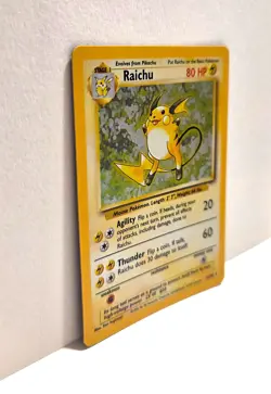1999 Pokemon Raichu Holo 14/102 Base Set Rare WOTC Vintage Card - Image 3