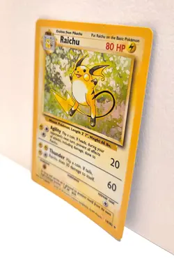 1999 Pokemon Raichu Holo 14/102 Base Set Rare WOTC Vintage Card - Image 4