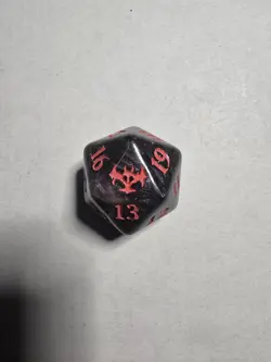 MTG Innistrad Crimson Vow D20 Oversized Black Purple Swirl Life Counter Dice Die - Image 1