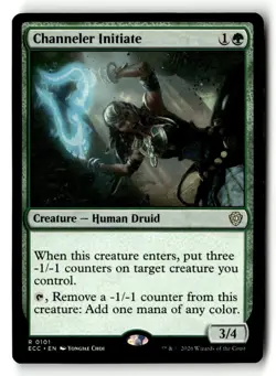 1x MTG Channeler Initiate NM Normal R Commander: Lorwyn Eclipsed 101 - Image 1