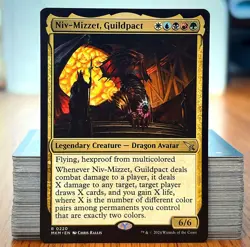 MTG Custom Commander Deck NIV-MIZZET GUILDPACT & JEGANTHA THE WELLSPRING 5-COLOR - Image 1