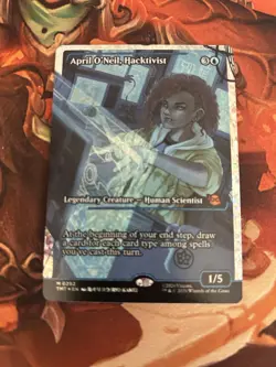 April O'Neil, Hacktivist (0292) (Showcase)(Fracture Foil) TMNT MTG - Image 1