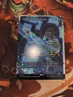 April O'Neil, Hacktivist (0292) (Showcase)(Fracture Foil) TMNT MTG - Image 2