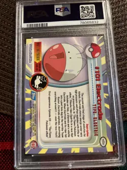 2000 Topps Chrome Pokemon TV Animation Edition Series 2 Foil #101 Electrode - Image 2