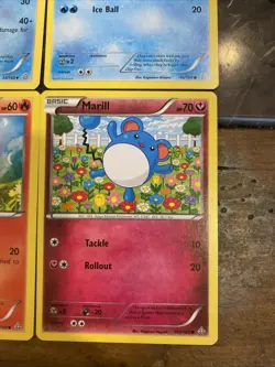 Pokemon 2015 Primal Clash 4 Cute Cards Marshtomp Spheal Torchic Marill - Image 2