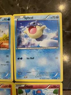 Pokemon 2015 Primal Clash 4 Cute Cards Marshtomp Spheal Torchic Marill - Image 5