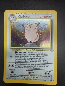 Pokemon TCG Clefable Jungle 1/64 Holo Unlimited Holo Rare - Image 3