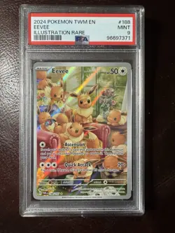 Pokemon Eevee TCG Twilight Masquerade IR 188/167 Psa 9 - Image 1