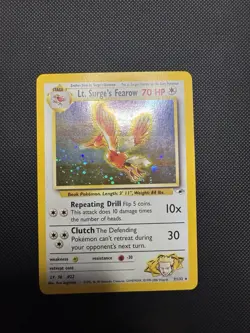 Pokemon TCG Lt. Surge's Fearow 007/132 Gym Heroes Holo - Image 1